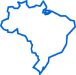 Ícone do contorno territorial do Brasil.